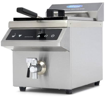 Maxima Freidora - 8L - 1 Cesta - Inducción - con Grifo de Vaciado