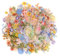 Lychii Aufkleber Blumen, 180 Stück Transparente Vorgeschnitten Aesthetic Sticker, PET Holografische Farbgebung Naturmotive Aufkleber für Scrapbooking, Geschenke, Bastelarbeiten, Kindles und Tablets