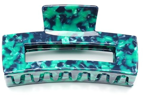 QinGoo Groß Acetat Grün Haarklammer Klauen Haarspange Schöne Damen Haarschmuck Elegant Haar-Accessoire 1 stück(10.5 * 5.7cm, Green)