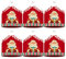 Stuhlhussen Weihnachten Weihnachtsmütze Red Hat Schneeflocke Sesselüberzug Weihnachten Stuhlhussen Weihnachten Dining Stuhlhusse für Weihnachtsfeierdekoration Dekoration 6 Stück (Weihnachtsmann)