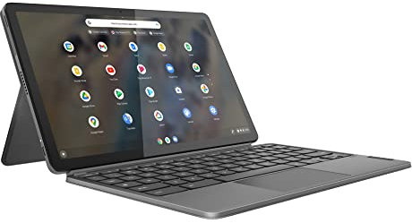 Lenovo IdeaPad Duet 3 Chromebook Gen 7 - Ordenador Portátil 2-en-1 10.95 2K Táctil (Qualcomm Snapdragon 7c Gen 2, 4GB RAM, 128GB eMMC, Qualcomm Adreno GPU, Chrome OS) Gris - Teclado QWERTY Portugués