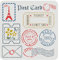 FINGERINSPIRE Paris Postage Malschablone 30x30cm Französische Briefmarke Schablone Wiederverwendbare Blumen Umschläge Spielkonsole Muster Bastelschablone zum Malen auf Scrapbook Stoff Fliesen Wand