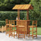 Tidyard 5-TLG. Gartenbar Set Theke Tresen Tisch Barhocker Gartenmöbel Massivholz Akazie