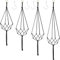 Augshy 4er Set Makramee Blumenampel,Boho Deko Baumwollseil Hängeampel Blumentopf Pflanzen Halter Aufhänger für Innen Außen Decken Balkone Wanddekoration (Schwarz)