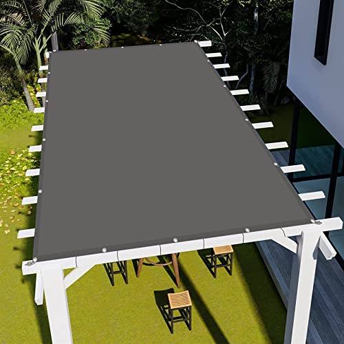 Sun Segel Sonnensegel 4x8M Wasserdicht Rechteckig Garten Blumen Pflanze Seilspannmarkise 98% UV Schutz Leinen inkl Befestigungsseile, Dunkelgrau