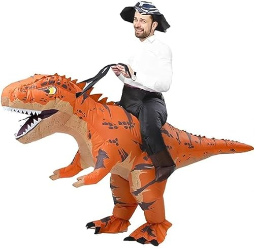 wylksylk Inflatable Dinosaur Costume for Adult T-REX Ride on Costume Dino Blow up Costume for Halloween Cosplay Fancy Dresss Party Christmas Costume