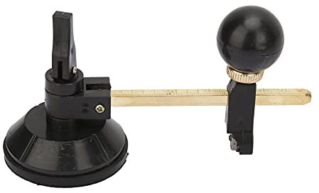 Hyuduo Glass Circle Cutting con 6 Ruote e Ventosa - Strumento di Precisione per Tagliare il Vetro (diametro 20 cm)