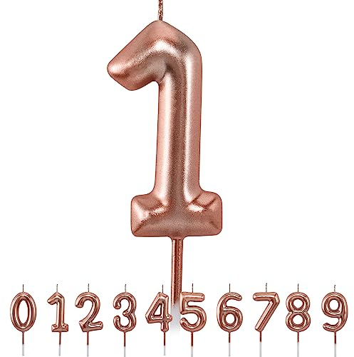 Geburtstagskerzen 1 zahlen geburtstagskerzen Tortendeko, 3D Diamant Form Kuchen Kerzen Zahl 0 1 2 3 4 5 6 7 8 9 Glitzer Kuchen Topper Dekoration