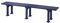 PROREGAL Gartenbank Kuba | 4-Sitzer | Blau | HxBxT 42x200x37cm | Witterungs- & UV-beständiger Kunststoff | Parkbank Sitzbank Außenbereich Garten Balkon Terrasse