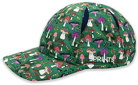 Sprints Race Day Performance Running Cap | Die leichte, schnell trocknende Sportmütze, Einheitsgröße, Unisex, Pilz-Manie, Einheitsgröße