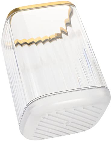 WOONEKY Makeup Brush Holder Organizer Transparent Desktop Storage Tube for Makeup Brushes and Pens Stylish Cosmetic Organizer for Home Office Vanity