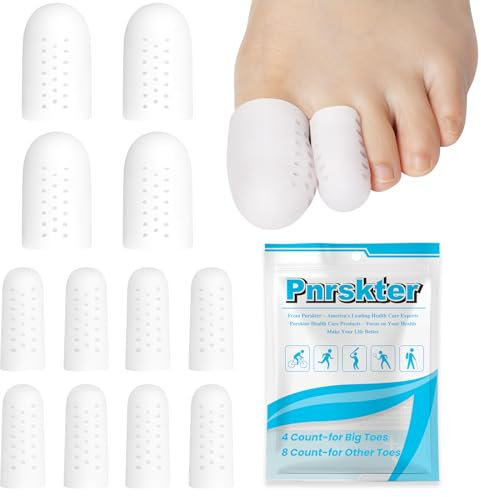 Protectores de dedos del pie, 12PCS Protector Dedos Pie, Protector de dedo del pie de gel, para ampollas, maíz, uñas de los pies, pérdida de las uñas, alivio del dolor de fricción y mucho más