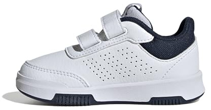 adidas Mixte Enfant Tensaur Hook and Loop Shoes, Cloud White/Green/Collegiate Navy, 26 1/2 EU