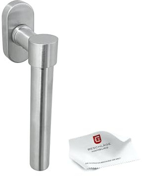 Beschläge Hamburg: Fenstergriffe: IO DK 07Z VAM — Dreh-Kipp Fenster-Beschlag mit 90° Raster — Fensterhebel in rund, ONE-L ø 20 x 140 mm Fensterklinke mit ovaler Kappe in Edelstahl Farbton