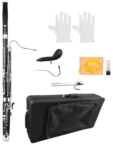 Professionelle Fagott C-Taste Fagott Holzblasinstrument Korpus Aus Synthetischem Holz, Vernickelter Schlüssel Mit Tragetasche