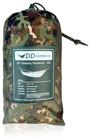 DD Hammocks Camping Hammock - MC - Lightweight Double Layer Camouflage Hammock For Hiking And Bushcraft, Easy Set Up