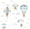 WakiHong 1 Satz Flugzeug Tier Wandaufkleber Wandtattoo Tiere Heißluftballon Wandaufkleber Kinder Ballon Wolken für Junge Mädchen Schlafzimmer Wanddeko.