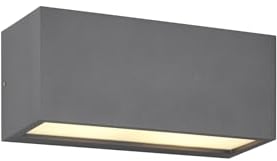 meineWunschleuchte Up and Down Außenwandleuchte aus Aluminium in Anthrazit, Breite 25cm