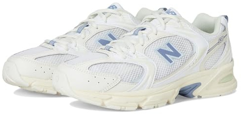 New Balance Men's 530 Sneaker, Angora/Dusk Shower/Ice Blue, 8.5 Women/7 Men