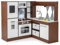 COSTWAY Set da Cucina Giocattolo in Legno, Cucina Giocattolo per Bambini con Accessori, Piano di Cottura con Luci e Suoni, Cucina Giocattolo per Divertimento ed Educazione, Età 3+ anni