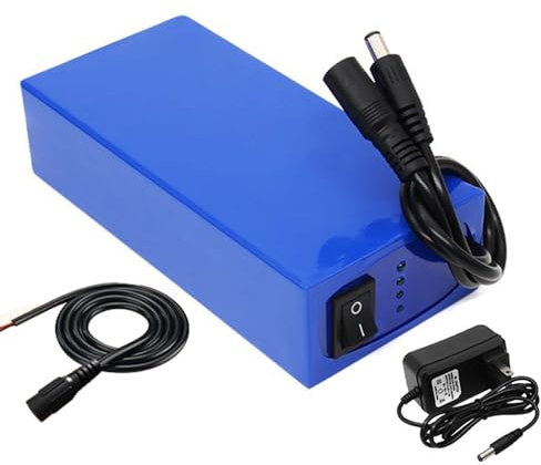 HSSYTZOUL Blue,12400mah, 12V DC Lithium Polymer Battery 10Ah/12.4Ah/15.5Ah/18Ah Lithium-Ion Battery for Piano, Camera, Surveillance, Etc. Rechargeable Lithium-Ion Battery