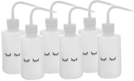 MUSISALY 6pièces Bouteille De Lavage Pour Cils Pe De Flacons Pratiques Pour Nettoyage Et Arrosage Flexible Et Résistant Aux Impacts Embout Précis Pour Contrôle Optimal
