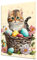 Malen Nach Zahlen Katze, DIY Malen nach Zahlen Ostereier für Anfänger und Erwachsene, Bastelset Erwachsene Paint by Numbers Ölgemälde mit 3 Pinsel, Acrylfarbe für Wanddeko (Ohne Rahmen) 50x70cm W-8