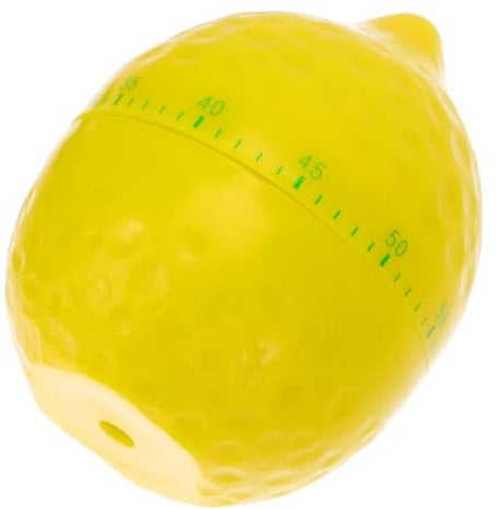 CIYODO Küchentimer Zitronenform Mechanischer Countdown Timer Kunststoff Küchenuhr Bruchfest Ohne Batterie Für Kochen Und Backen