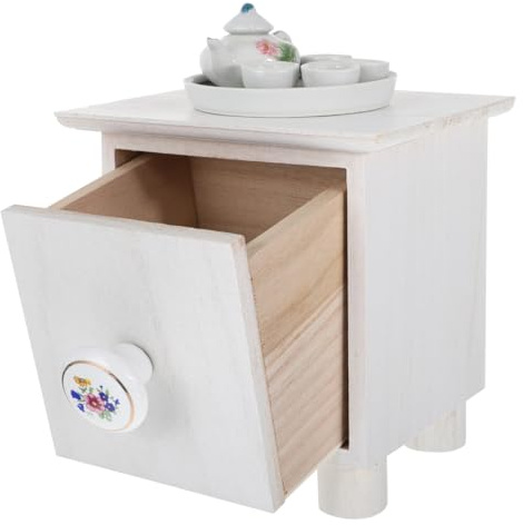 Wooden Cabinet Newborn Photography Props White Studio Posing Prop | Tea Set Background Piece, Baby Room Decor Use, Chic Clean-line Design for Photoshoots