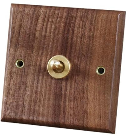 Placa de interruptor de iluminación de madera, placa de pared decorativa, decoración del hogar, diseño vintage, panel de salida de interruptor de, Palanca única