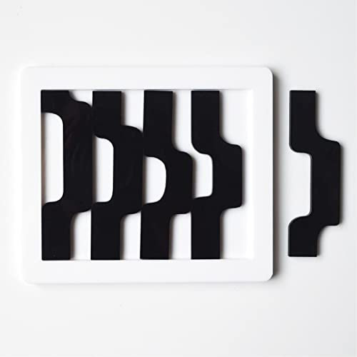 Puzzle schwierig für Erwachsene Brennen Gehirn Verpackung Acryl Puzzles (Wave Puzzle-5)