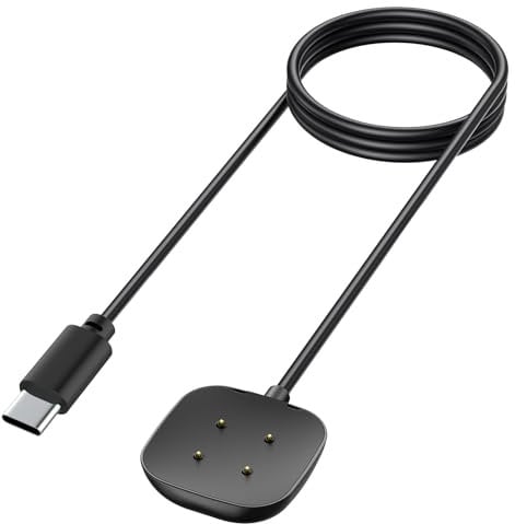 Demark USB C Charger Compatible with Fitbit Versa 3 / Versa 4 / Sense/Sense 2,USB C Replacement Charging Charger Cable for Fitbit Versa 4 / Fitb it Sen se 2 Smartwatch (100cm)
