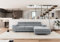 COMFORTINO INDUSTRIAL FURNITURE Ecksofa mit Schlaffunktion NOTA L-Form, Sofa Couch mit Bettkasten, Eckcouch, Schlafsofa für Wohnzimmer, Big Sofa Couch mit Schlaffunktion (Hellgrau, Ottomane Rechts)