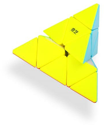 XMDCuber QY Toys 3 x 3 Pyramid Speed Cube Stickerless, 3 x 3 x 3 cm, Pyraminx Dreieck, Magic Cube