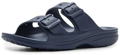 Crocs Classic Icon Herren-Sandalen, flach, Marineblau, 47 EU, navy, 14 UK
