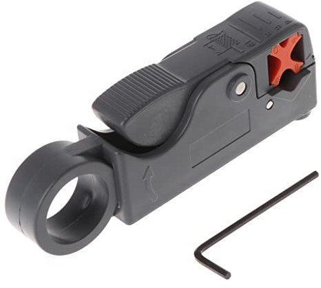 1 x Rotationsschneider-Werkzeug, Koaxialkabel, RG58, RG6, Abisolierzange für grau