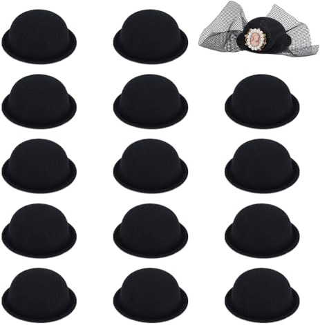 BENECREAT 15 Stück Mini Hüte Aus Weichem Stoff Runde Fascinator Hüte Zum Basteln Puppenzubehör Und Partydekoration