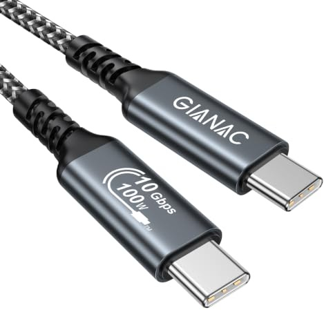 100W USB C Cable 1M 3.1 Gen2 10Gbps Cable Type C FastCharging para iPhone | Cable USB C Carga Rapida 4K@60Hz para iPhone 17 16 15 Pro Max Airpods Samsung Galaxy S25 S24 S23 iPad MacBook Tablet