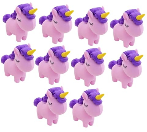 Parliky 10 Stück Einhorn Radiergummis aus Gummi Kreative Radiergummis zum Auseinandernehmen Schulzubehör für Schüler und Tägliche Nutzung Zufällige Farbe
