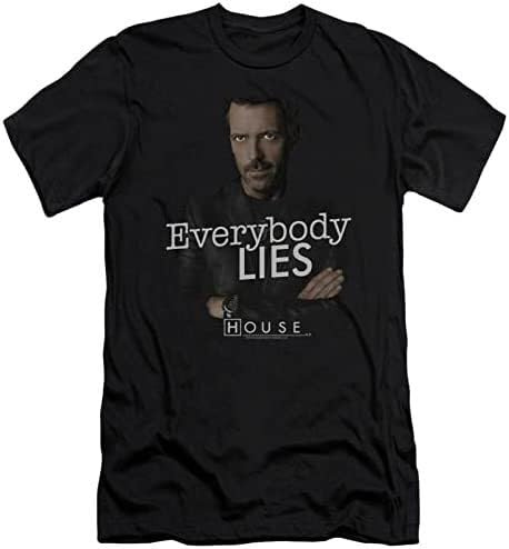 House Medical NBC TV Series Everybody Lies Adult T-Shirt Tee Black(Small)