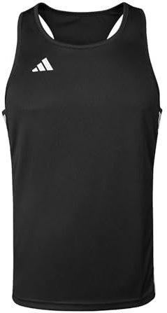 Adidas Base Punch Boxing Vest Perfect for Boxing, Fitness and Boxing Related Workouts Sleeveless; Scoop Neck Vest Made with Lightweight, Stretchable Material