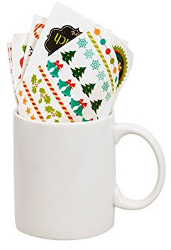 thumbs Up! - Make a Christmas Mug - Tasse Céramique avec sticker Noël pour coller - blanc - 350ml - 1001775