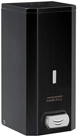 ALL CARE 13150 Mediclinics DJ0031B Seifenspender mit Drucktaste - 1500 ml - Wandmontage - Edelstahl - Schwarz
