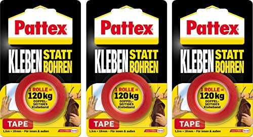 Pattex Kleben statt Bohren/Kombi-Spar-Set (3 x Klebeband)