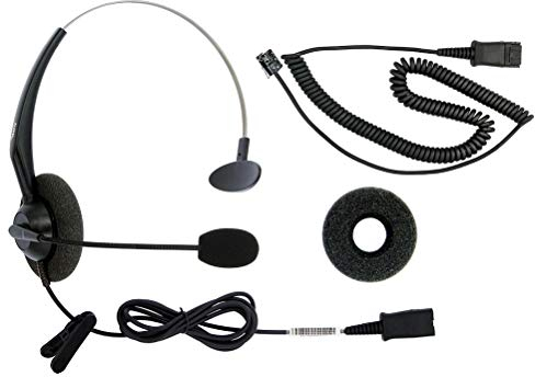 DailyHeadset RJ9 Corded Headset for Analog Phones Aastra Nortel Polycom Digium ShoreTel NEC Telephones