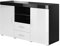 MB Muebles Bonitos, Credenza Stile Moderno Roque, Melamina Lucida, Nero e Bianco, 140x80x40cm