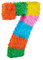 Relaxdays 10025189_909 Anzahl Pinata Geburtstag, Zahl 7, zum Aufhängen, Kinder & Erwachsene, Papier, zum selbst Befüllen, Piñata, bunt, 7 (EU)