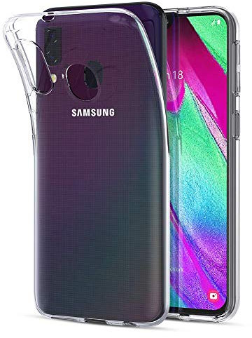 Captor Cover Trasparente per Samsung Galaxy A40, Custodia TPU in Silicone Flessibile Morbida e Sottile, Protezione Full Body con Bordo Rialzato per Schermo e Fotocamera