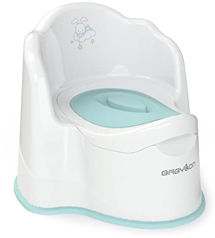 BABYLON Royal Pot Bébé Toilette Avec Couvercle - Antidérapant - WC Enfant Avec Bol Amovible - Anatomique - Gros Pour Enfants - Blanc