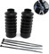 Bestbuymoto 2PCS 39mm Motorcycle Front Fork Cover Gaiters Rubber Long Boots For Sportster XL883 XL1200 FXD, black